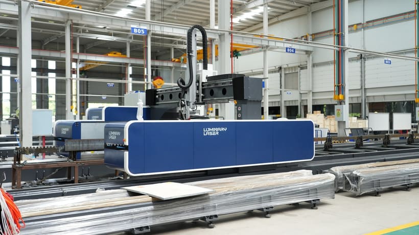 LUMINARY LASER machine detail in production facility